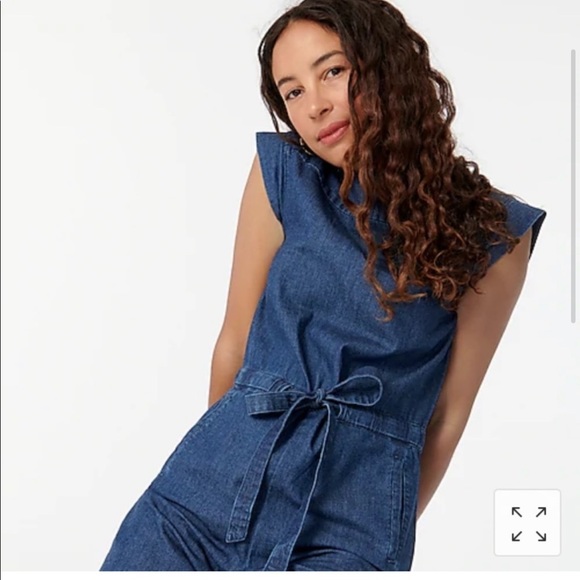 J Crew Boatneck Jumpsuit in Chambray - Picture 3 of 7